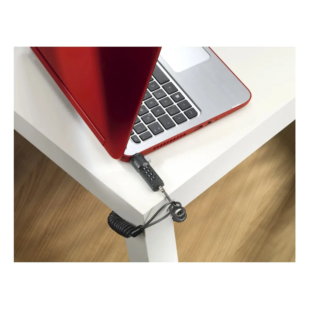 Laptopschloss Portable, Zahlenschloss 4-stellig, Carbonstahl, Anthrazit
