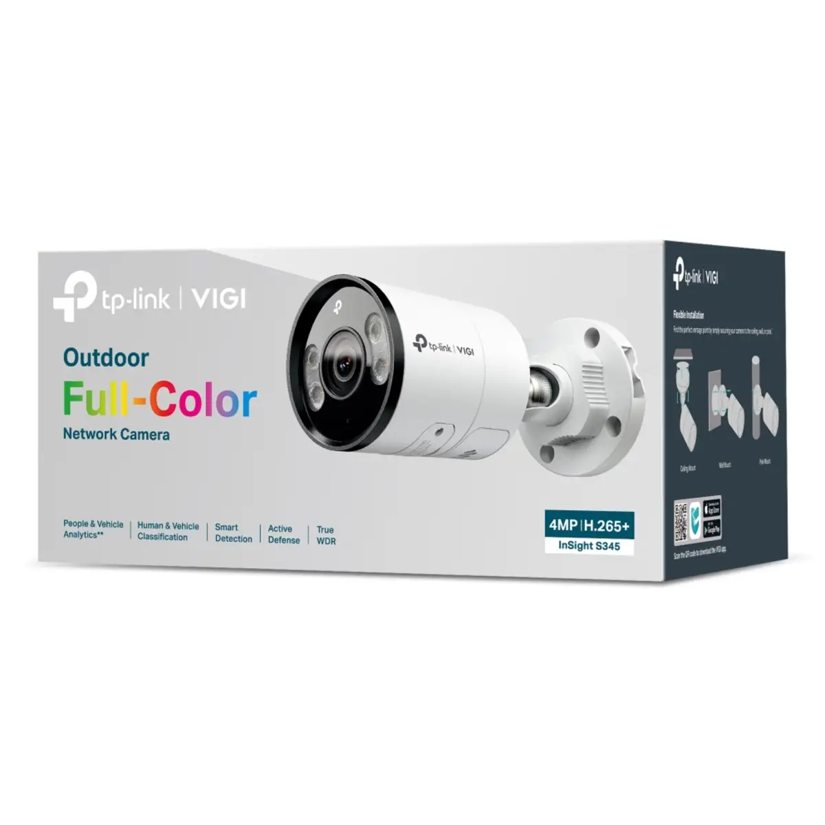 TP-LINK Insight S345 IP-Sicherheitskamera Draußen Kabelgebunden 64 m 120 dB Wand