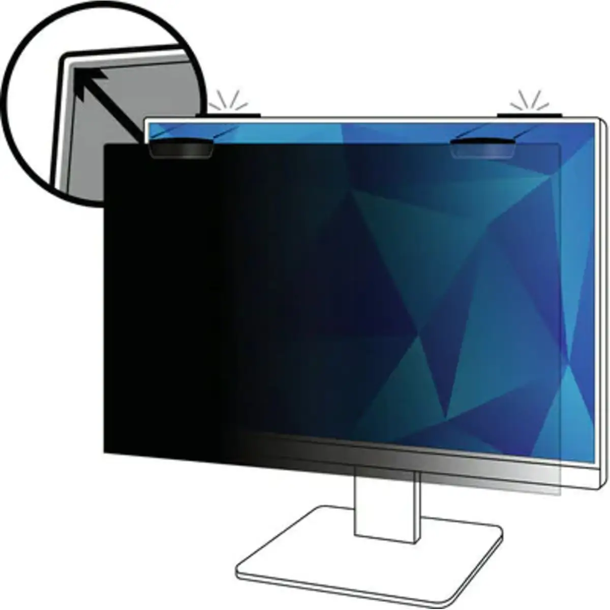 Blickschutzfilter PF245W9EM für 62,2cm (24,5") Displays Wide 2-Wege entfernbar magnetisch Format 16:9