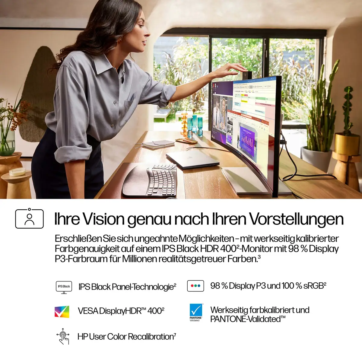 Series 7 Pro Serie 7 Pro 34 Zoll WQHD-Konferenzmonitor – 734pm, 86,4 cm (34"), 3440 x 1440 Pixel, Wide Quad HD, LCD, 5 ms, Schwarz, Silber