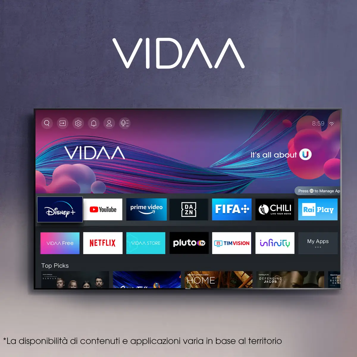 Smart-TV 32A4K 32 HD 1366x768 3000:1 200 cd/m² 20 ms Schwarz