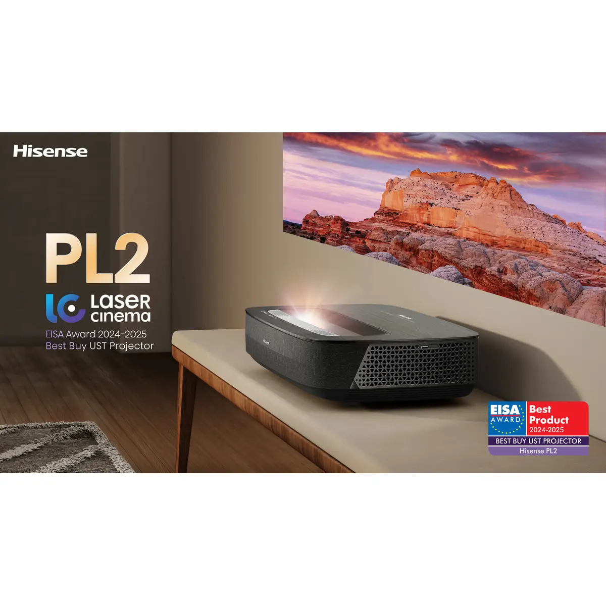 Laser TV PL2 80-150 3840x2160 4K UHD e-Shift 2.700 ANSI-Lumen