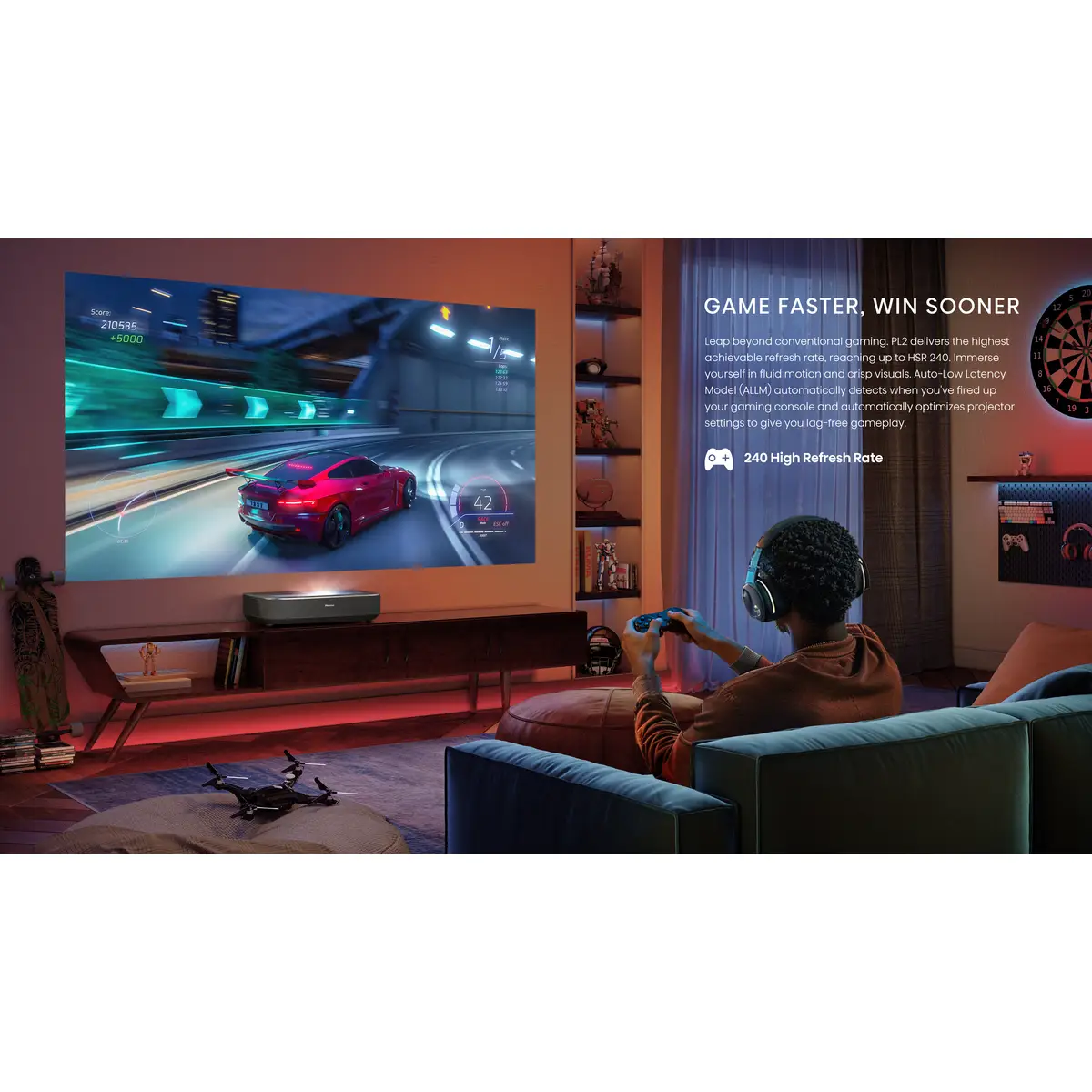 Laser TV PL2 80-150 3840x2160 4K UHD e-Shift 2.700 ANSI-Lumen