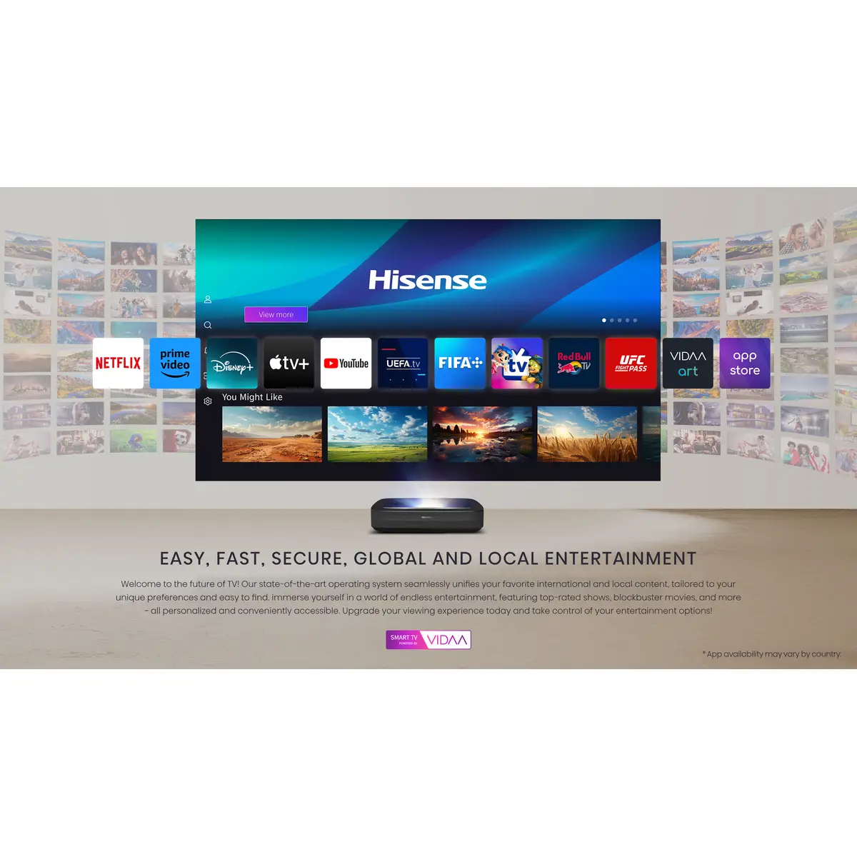 Laser TV PL2 80-150 3840x2160 4K UHD e-Shift 2.700 ANSI-Lumen