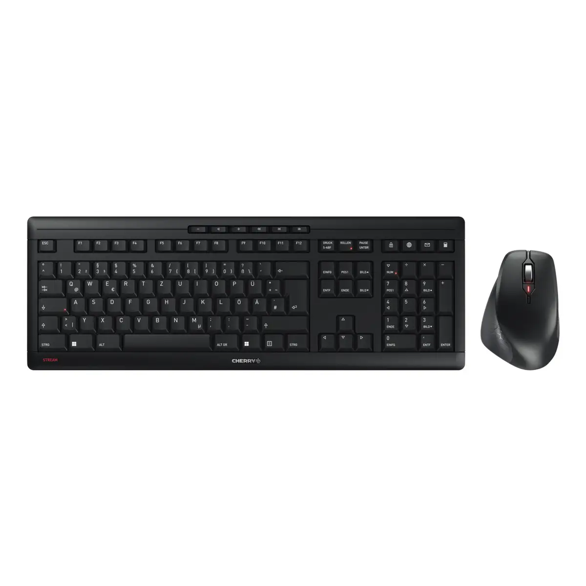 STREAM DESKTOP COMFORT Tastatur-und-Maus-Set Wireless Layout Deutsch Schwarz