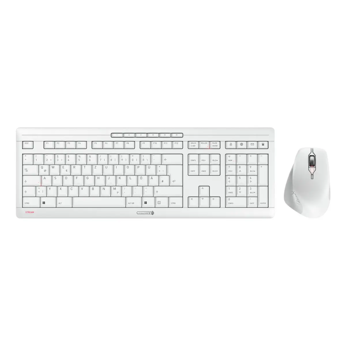 STREAM DESKTOP COMFORT Tastatur-und-Maus-Set Wireless Layout Deutsch Weiß