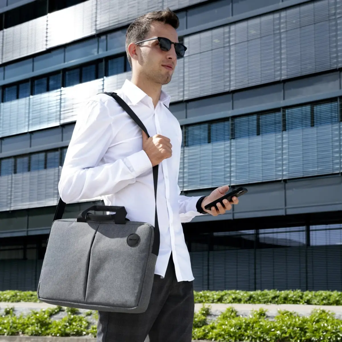 Laptop-Tasche Genua, bis 40 cm (15,6), Grau