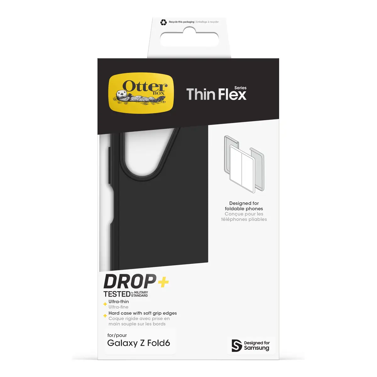 Thin Flex Series Flip-Hülle für Samsung Galaxy Z Fold6 Schwarz