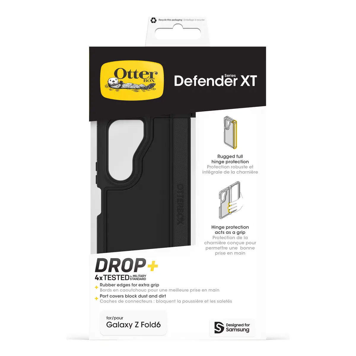 Defender Series XT Schutzhülle für Samsung Galaxy Z Fold6 Schwarz