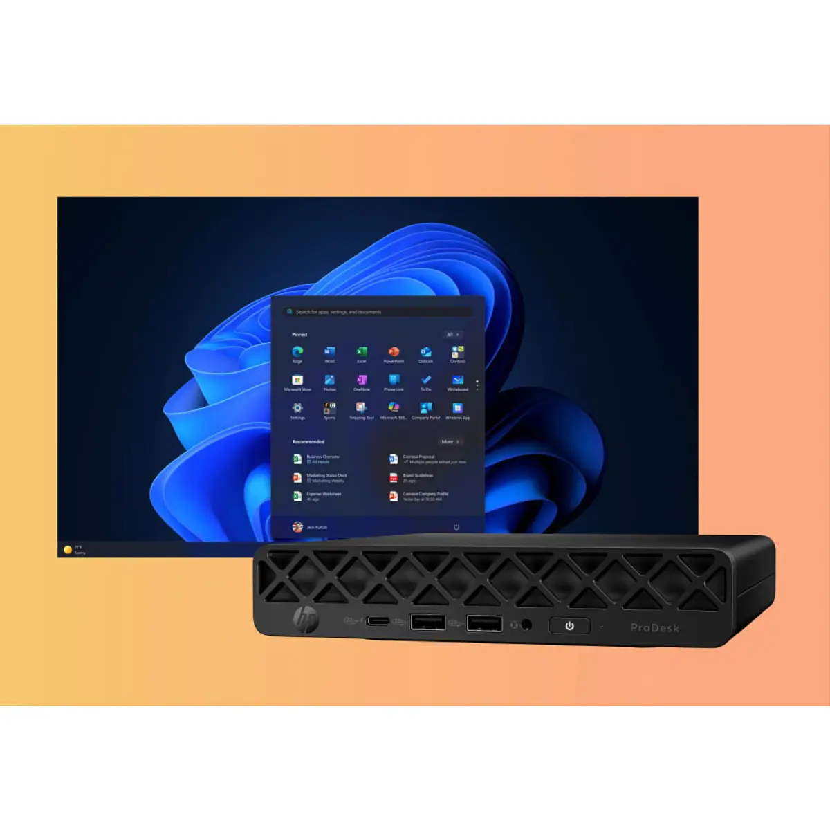 ProDesk 4 Mini G1i Desktop AI PC, 512 GB, SSD, Windows 11 Pro