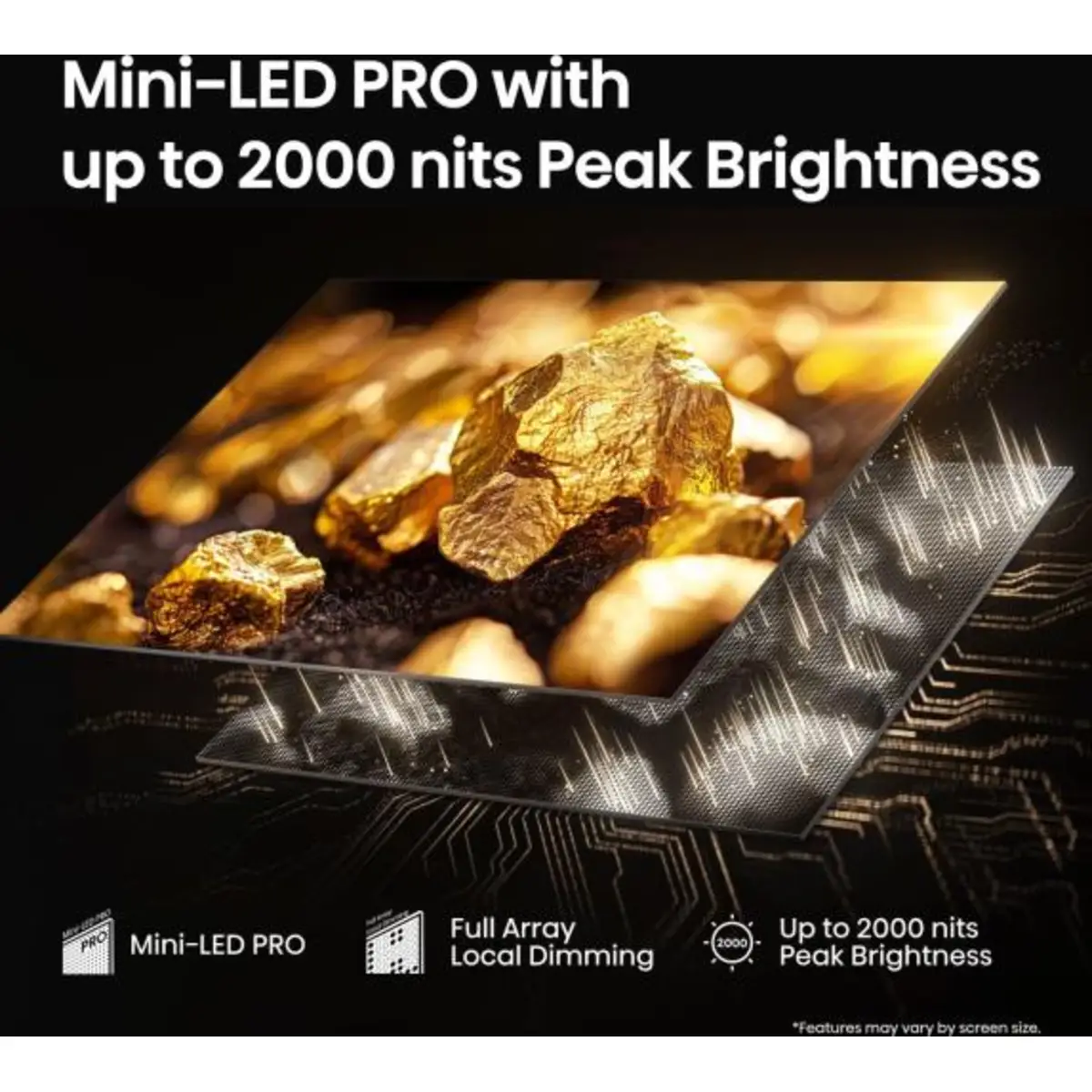 Smart-TV 75U7QPRO 189cm 75" 3840x2160 Mini-LED 4K UHD 165Hz Schwarz