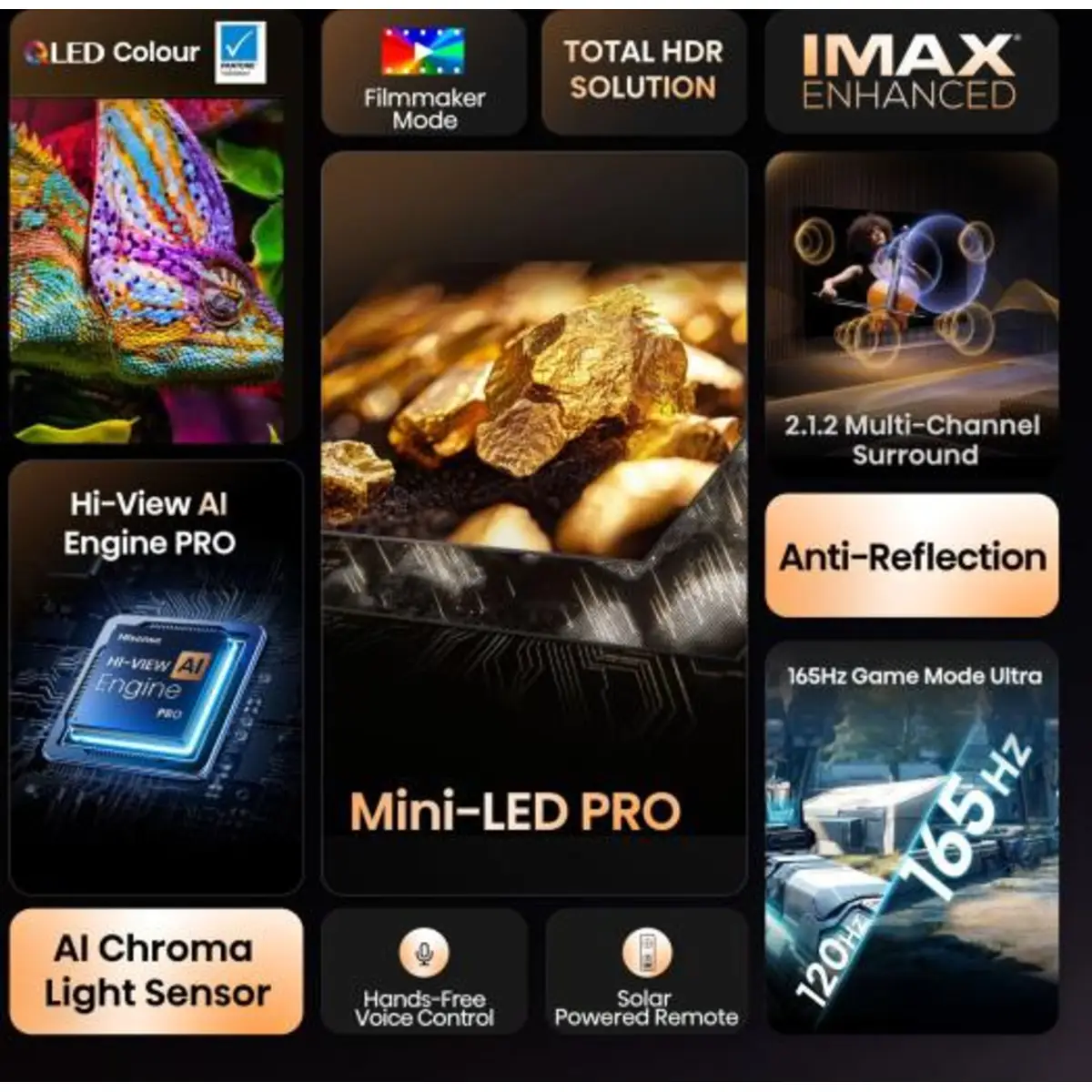 Smart-TV 75U7QPRO 189cm 75" 3840x2160 Mini-LED 4K UHD 165Hz Schwarz