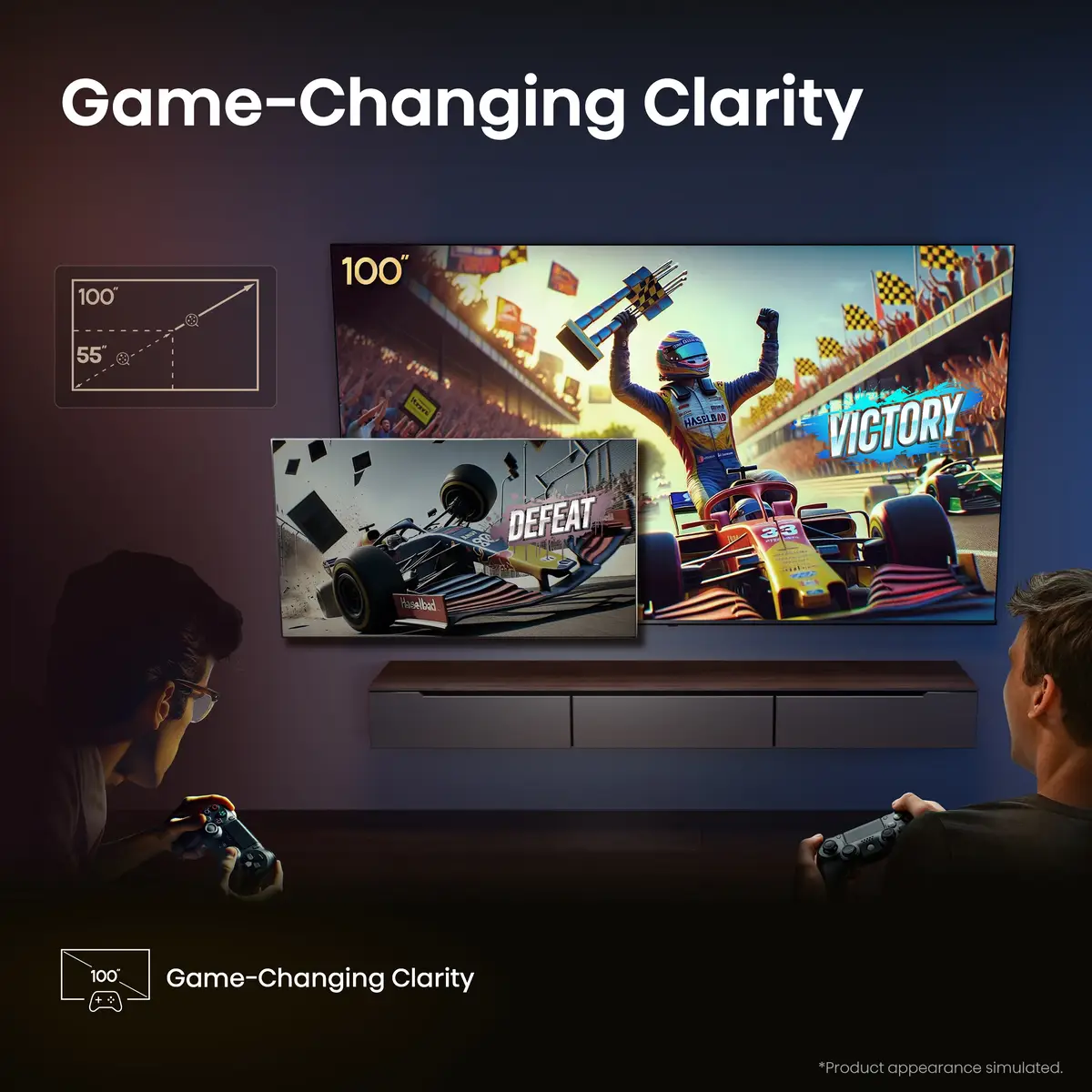 Mini Smart-TV 100U7Q253 cm 100" 3840x21604K UHD 165Hz HDR10+ Dolby Atmos DTS Virtual X-Decodierung VIDAA Smart OS Serie:U7Q