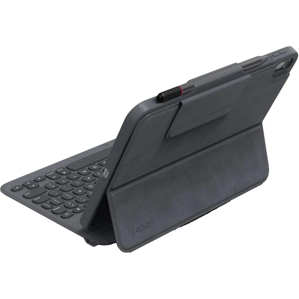Pro Keys Tablet-Tastatur mit Hülle für iPad 10,9" (10. Gen.) Deutsch Grau