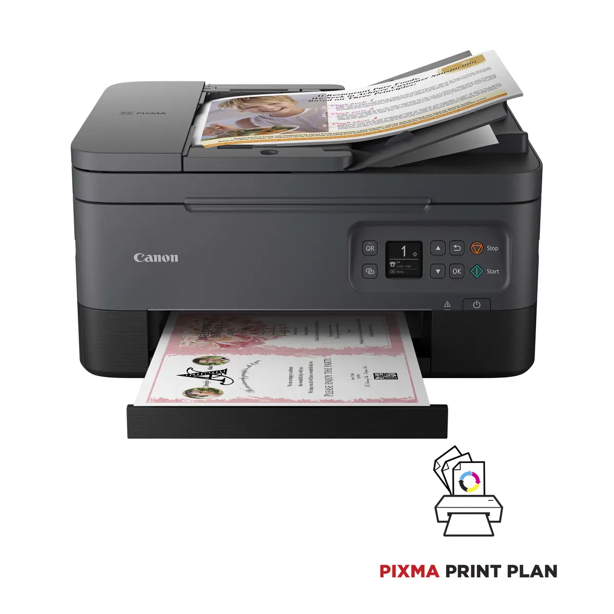 PIXMA TS7450i 3-in-1 WLAN-Farb-Multifunktionssystem, Schwarz