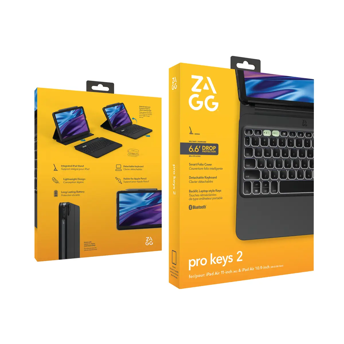 KB Pro Keys 2 Apple iPad Air 11 (M2/M3) Schwarz (Deutsch)