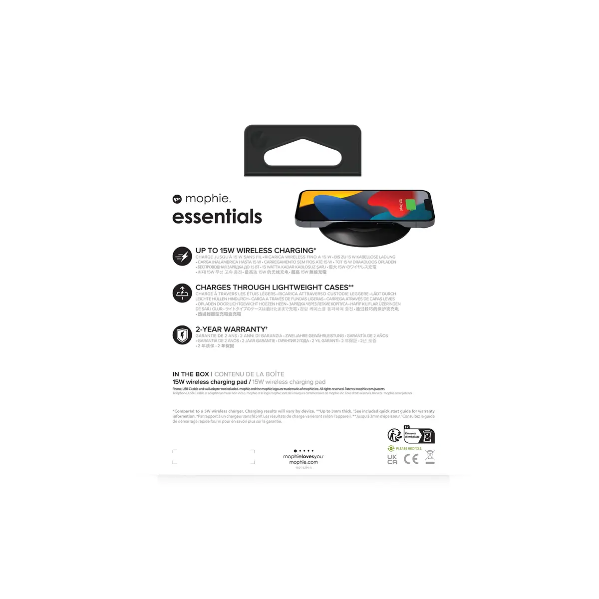 -Essentials-Wireless-Charge pad-15W-Black(no C cable or adapter)