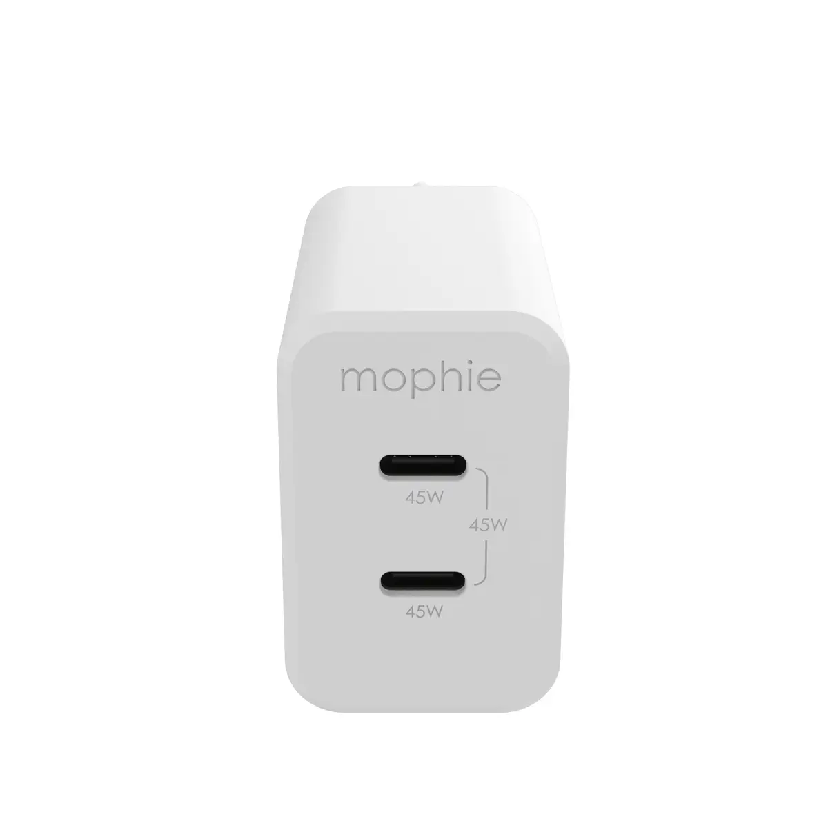 -Wall Adapter-USB-C-PD-DUAL-45W-GAN-White-EU(2xUSBC)