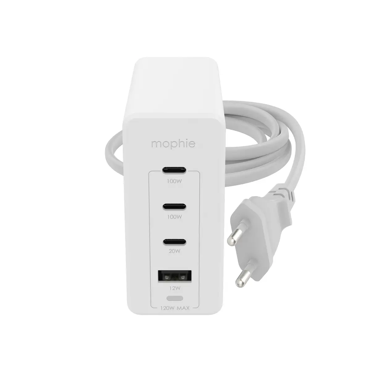 -Wall Adapter-USB-C-PD-HUB-120W-GAN-White-EU(3xUSBC + 1xUSBA)