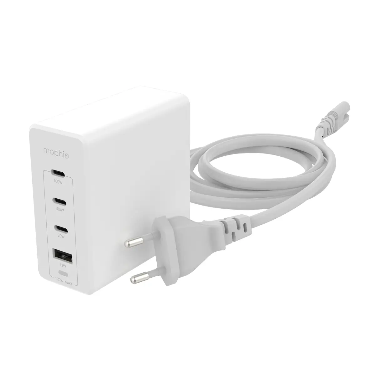 -Wall Adapter-USB-C-PD-HUB-120W-GAN-White-EU(3xUSBC + 1xUSBA)