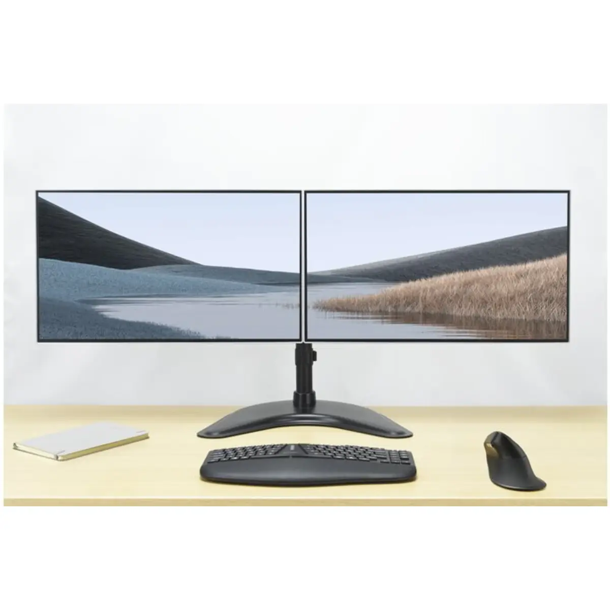 SmartFit Ergo Freistehender Dual Monitorarm bis 68,6cm (27") Stahl Silikonpad