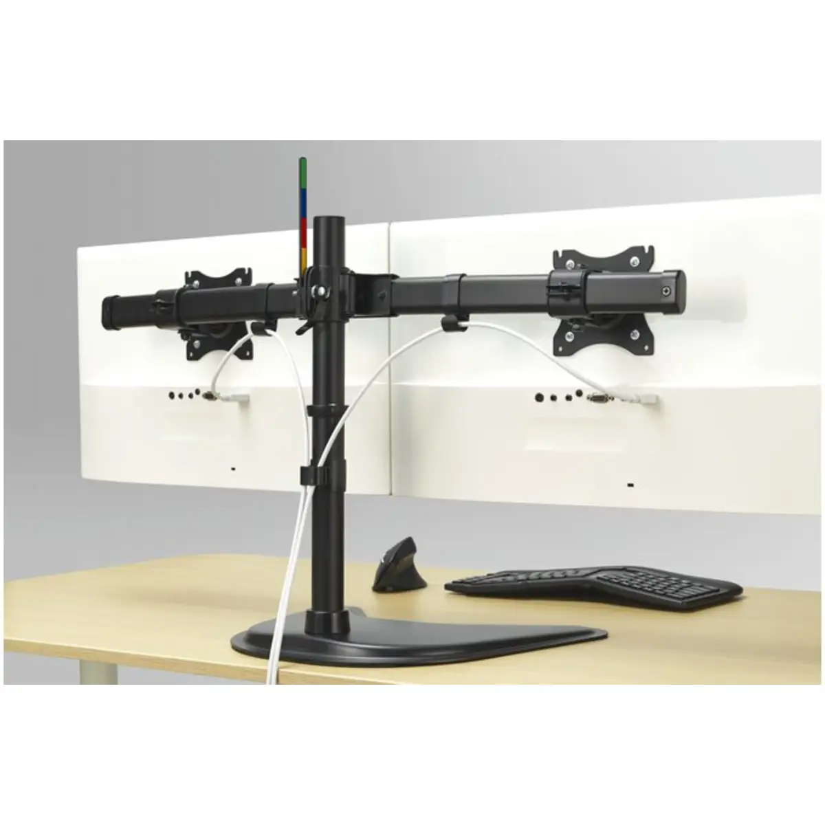 SmartFit Ergo Freistehender Dual Monitorarm bis 68,6cm (27") Stahl Silikonpad
