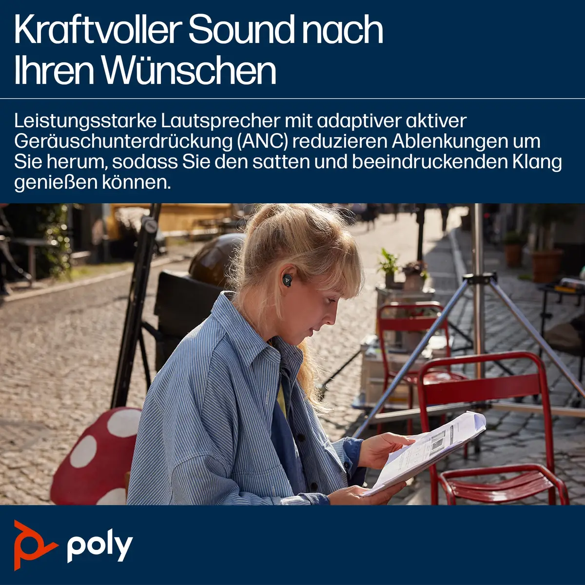 Poly Voyager Free 20 Black Earbuds +Basic Charge Case