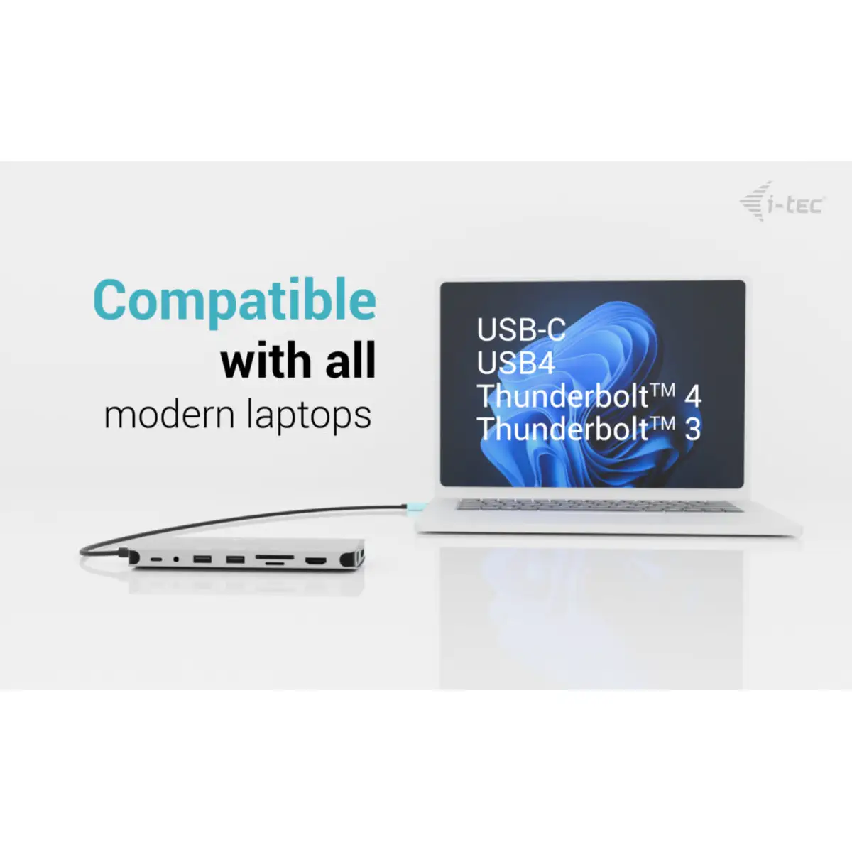 i-tec USB-C Metal Nano 3x Display Dock, 2x HDMI 1x USB-C video + Power Delivery 140W