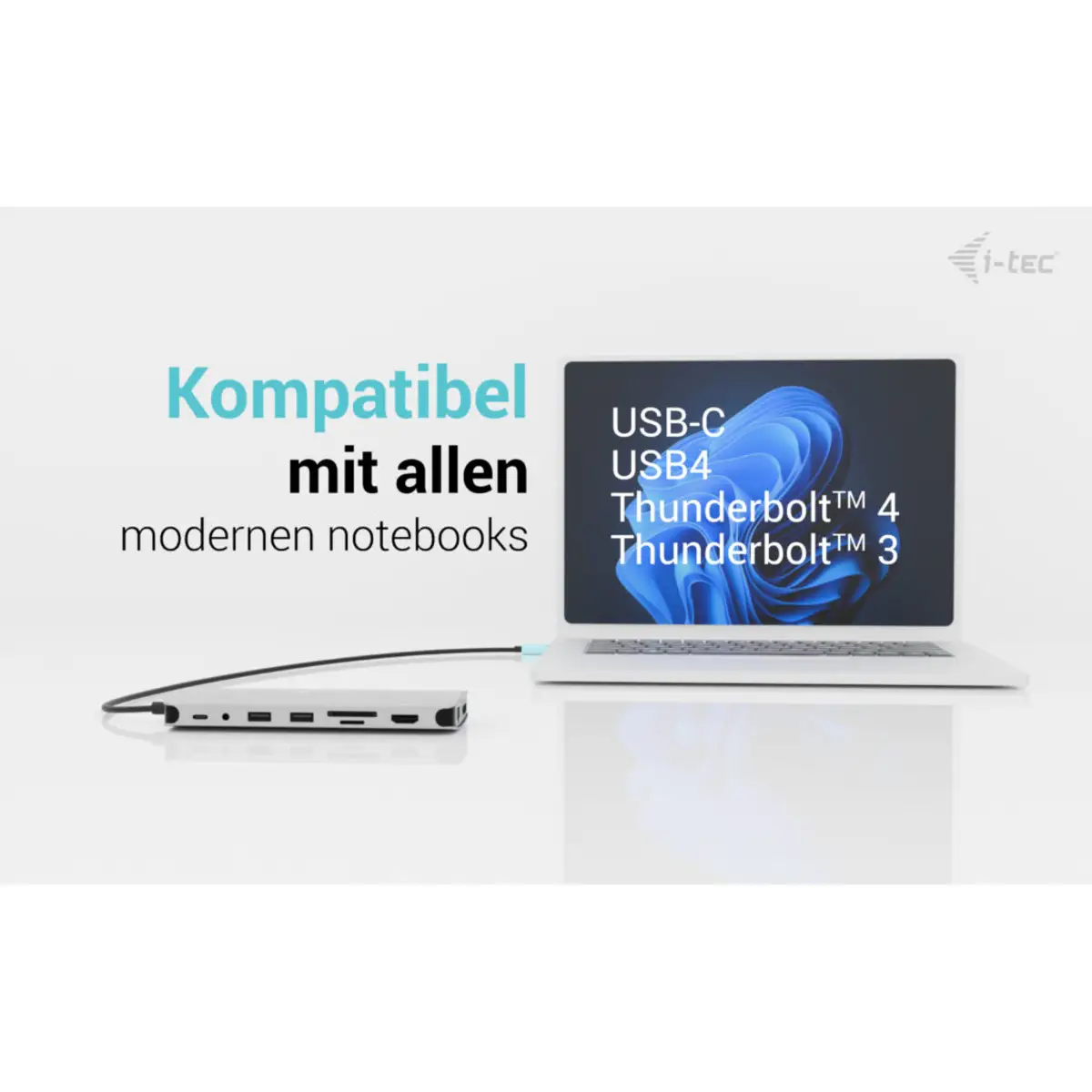 i-tec USB-C Metal Nano 3x Display Dock, 2x HDMI 1x USB-C video + Power Delivery 140W