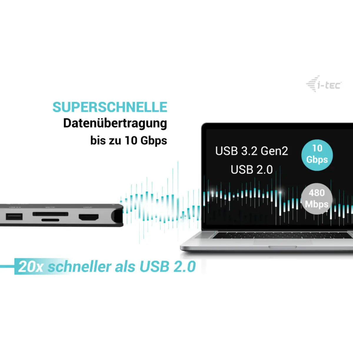 i-tec USB-C Metal Nano 3x Display Dock, 2x HDMI 1x USB-C video + Power Delivery 140W