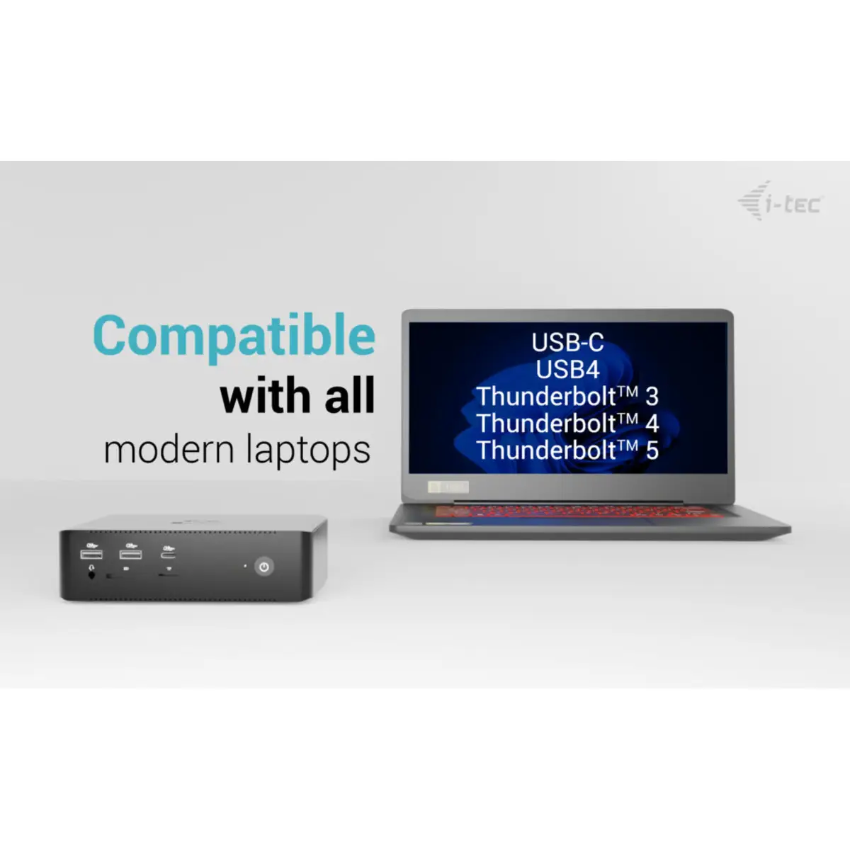 i-tec Thunderbolt5 Quattro Display Docking Station, 5x USB, 2.5 GLAN + Power Delivery 140W