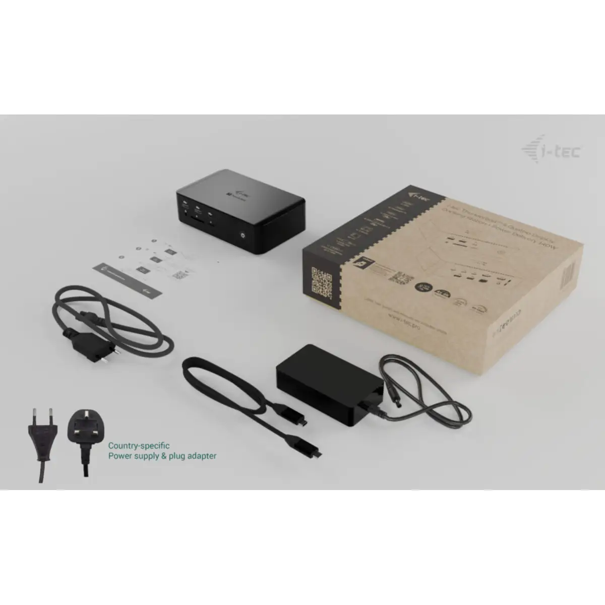 i-tec Thunderbolt5 Quattro Display Docking Station, 5x USB, 2.5 GLAN + Power Delivery 140W