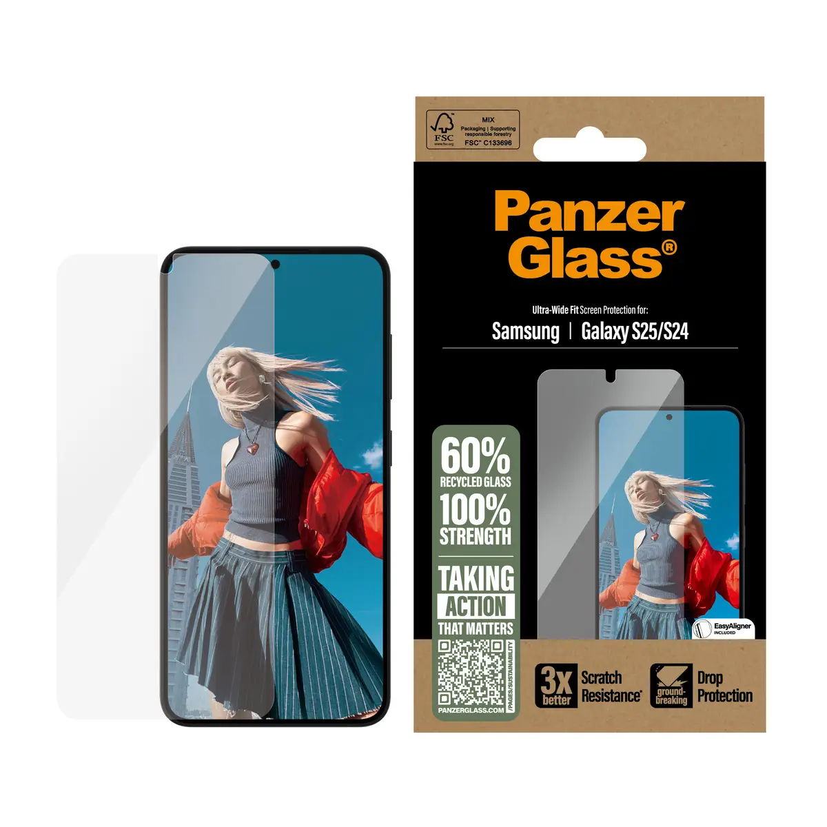 Displayschutz Samsung Galaxy S25, S24 Ultra-Wide Fit