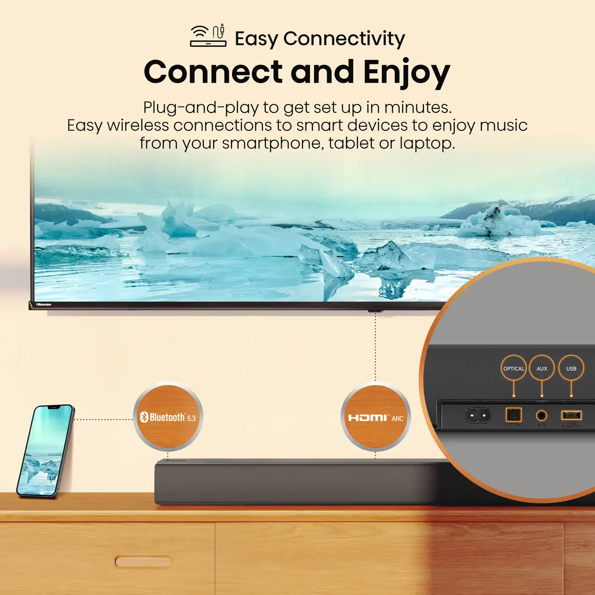 HS3100 Soundbar-Lautsprecher Schwarz 3.1 Kanäle 480 W