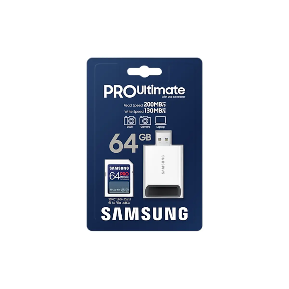 MB-SY64SB/WW, 64 GB, SDXC, UHS-I, 200 MB/s, 130 MB/s, Class 3 (U3)