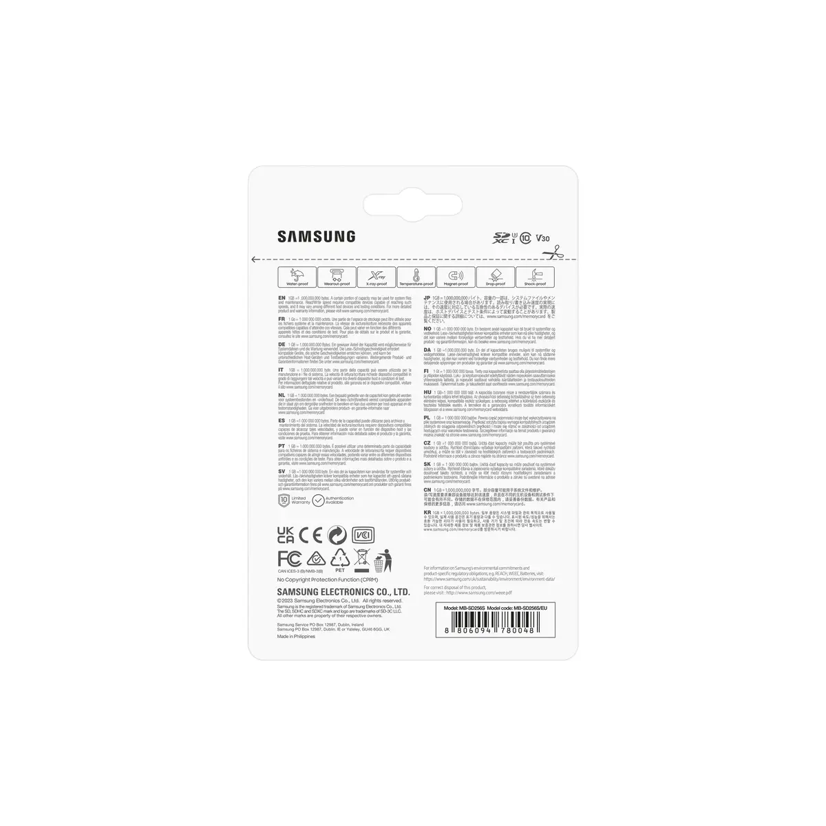 PRO Plus MB-SD256S, 256 GB, SDXC, Klasse 10, UHS-I, 180 MB/s, 130 MB/s