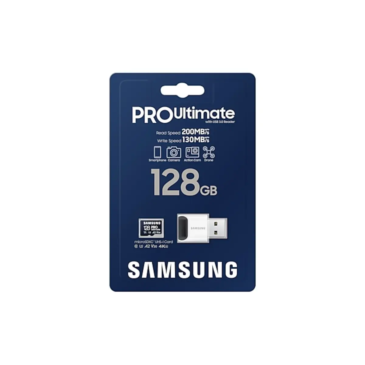 MB-MY128SB/WW, 128 GB, MicroSDXC, UHS-I, 200 MB/s, 130 MB/s, Class 3 (U3)