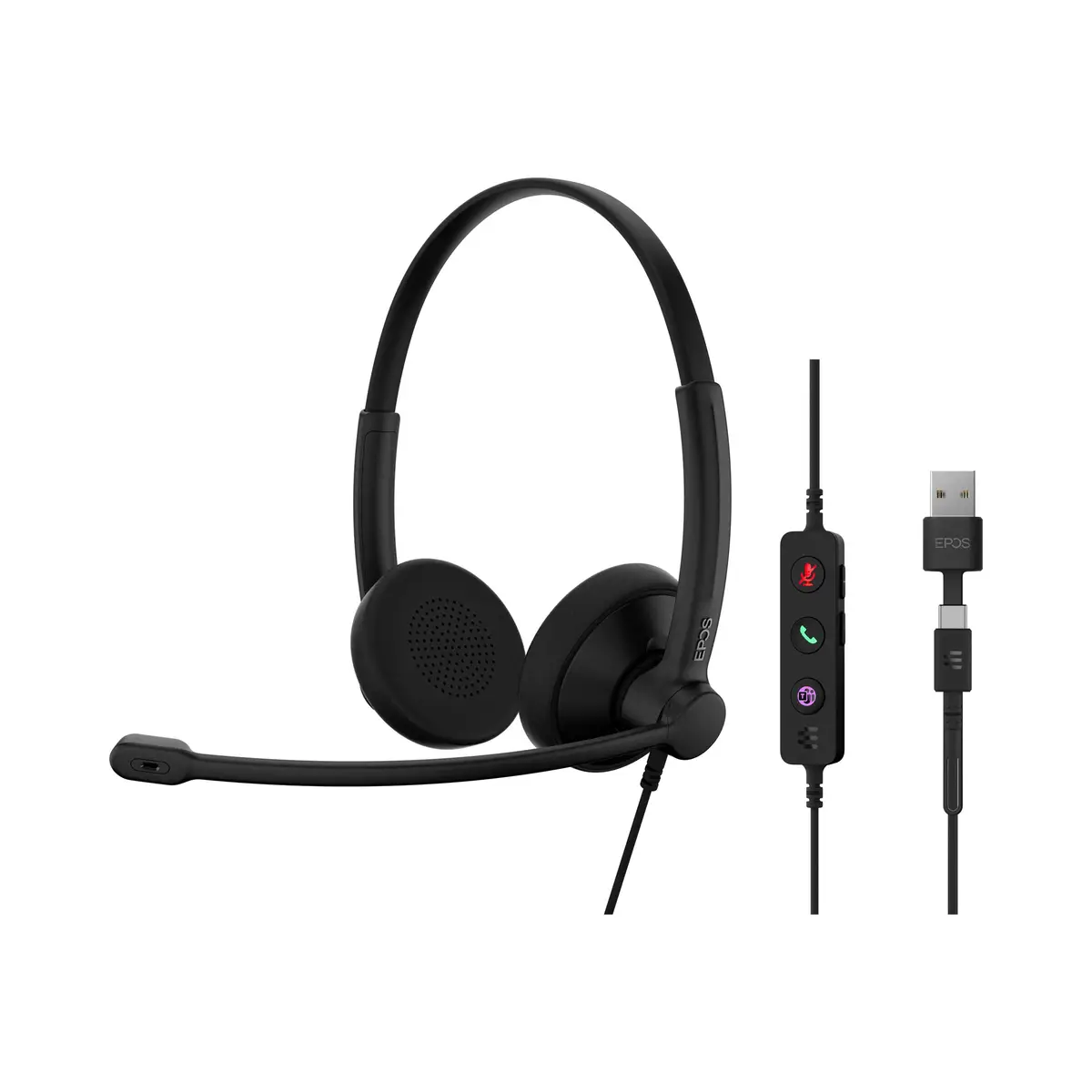 IMPACT 100 MS Stereo USB-C+A Headset Teams zertifiztiert - Headset - Stereo Typ C