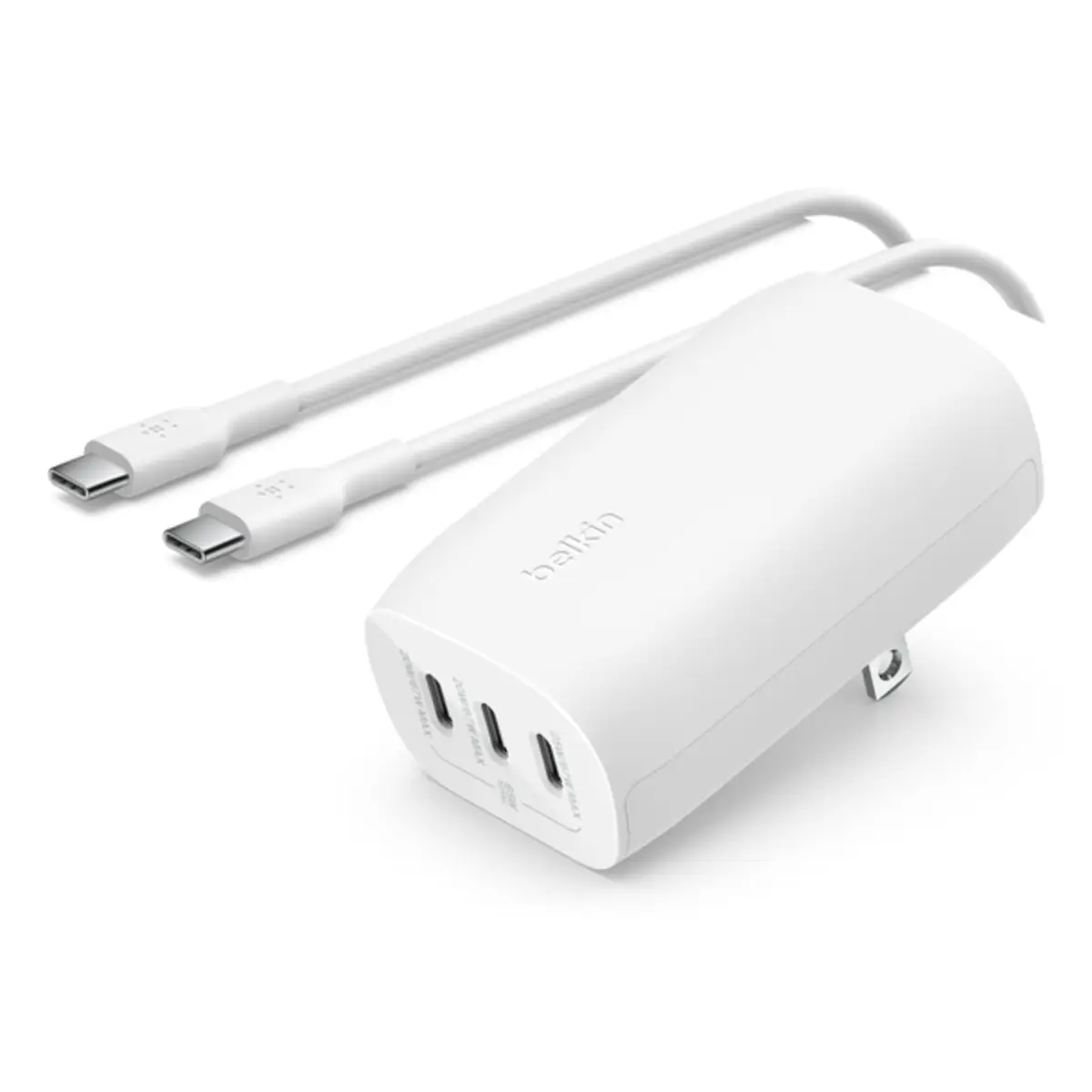 BOOST CHARGE 67 W Ladegerät mit 3 USB-C Anschlüssen, PPS Technologie, inkl. USB-C / USB-C Kabel, weiß