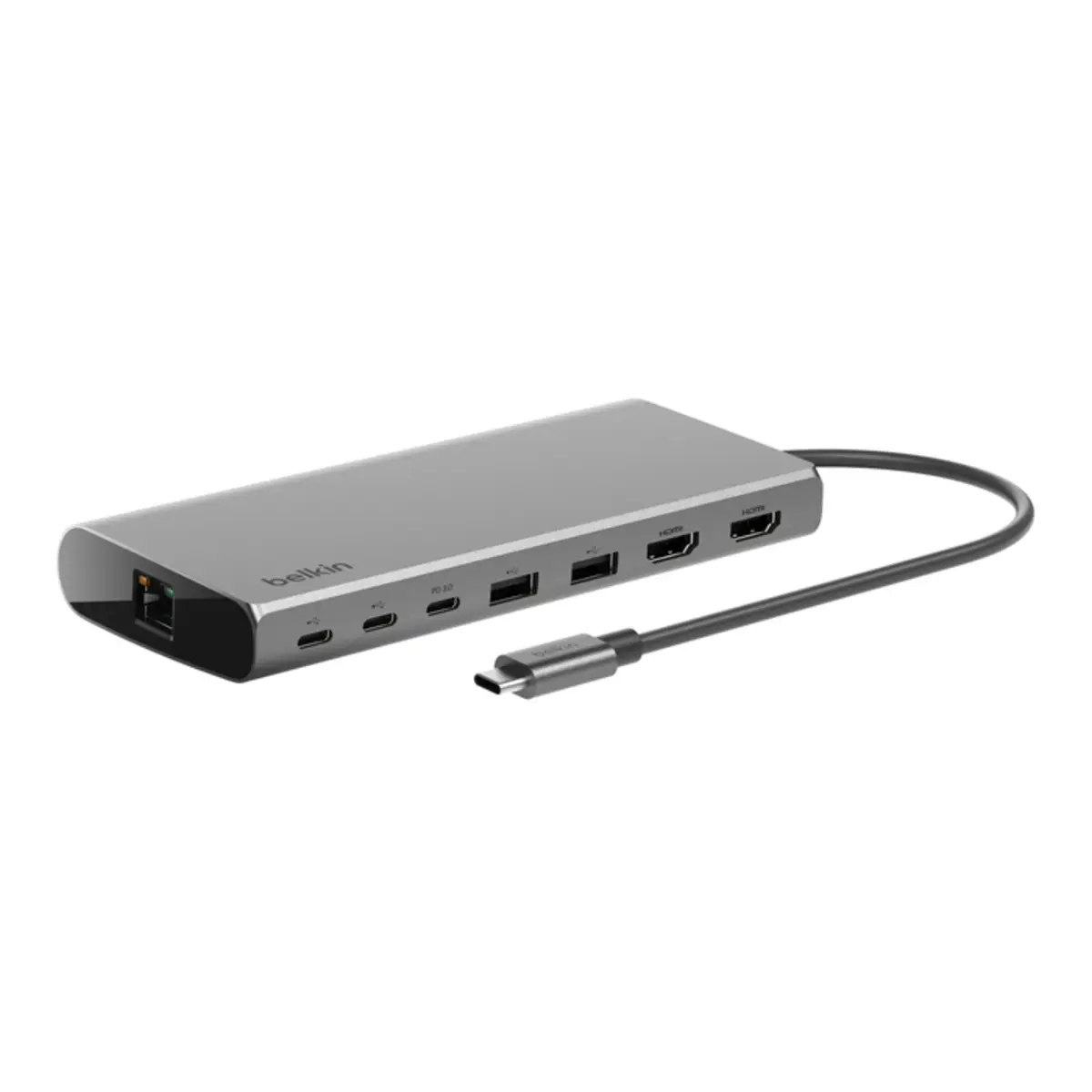 Connect Universal USB-C-8-in-1-Core-Hub, 3x USB-C, 2x USB-A, 2x HDMI, Ethernet