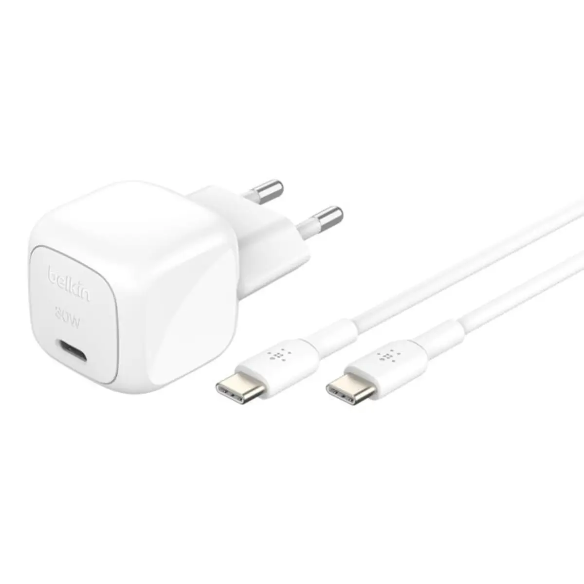 BOOST?CHARGE 30W USB-C Ladegerät mit PD und PPS, inkl. 1m USB-C/USB-C Kabel, weiß