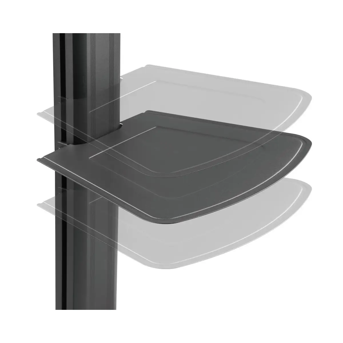VLFS3266C Pro Mobile Stand 81,3cm 32" 165,1cm 65" 200x200mm 600x400mm Aluminium Schwarz