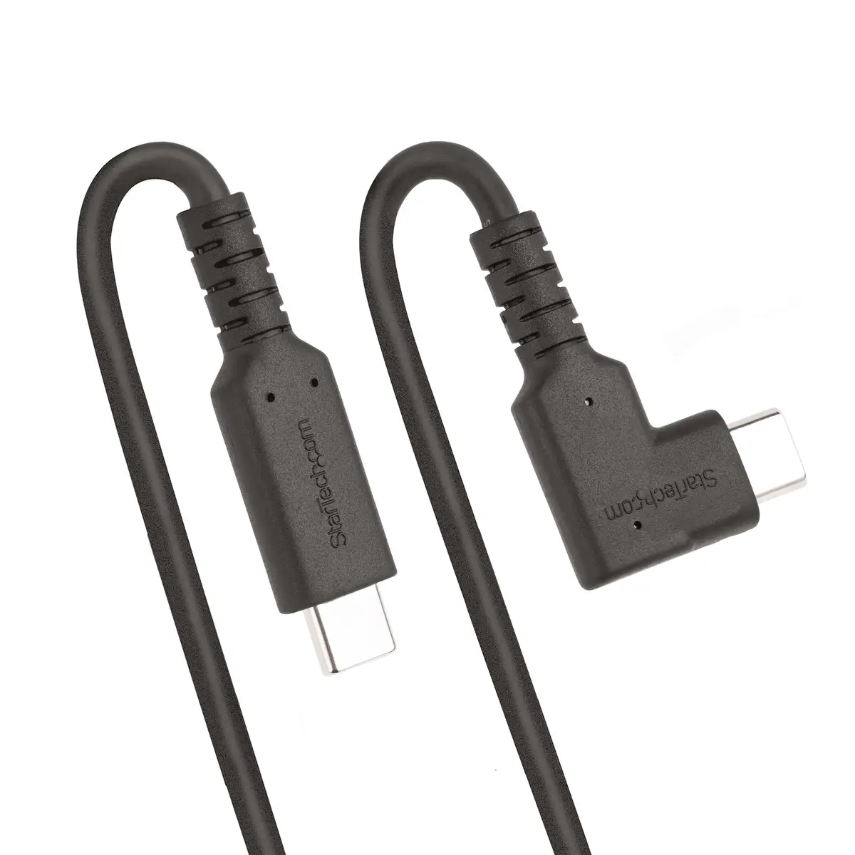 StarTech 50cm USB-C Kabel, Rechtwinklig, USB 10Gbps, 100W (5A) PD, 8K 60Hz4K 144Hz DP Alt-Modus, Robust, Thunderbolt-kompatibel