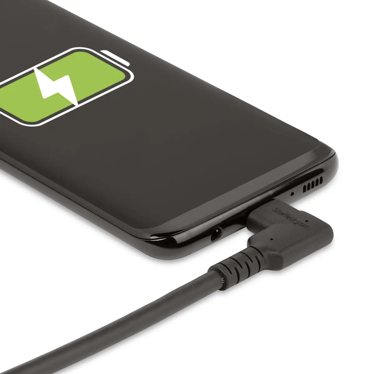 StarTech 50cm USB-C Kabel, Rechtwinklig, USB 10Gbps, 100W (5A) PD, 8K 60Hz4K 144Hz DP Alt-Modus, Robust, Thunderbolt-kompatibel