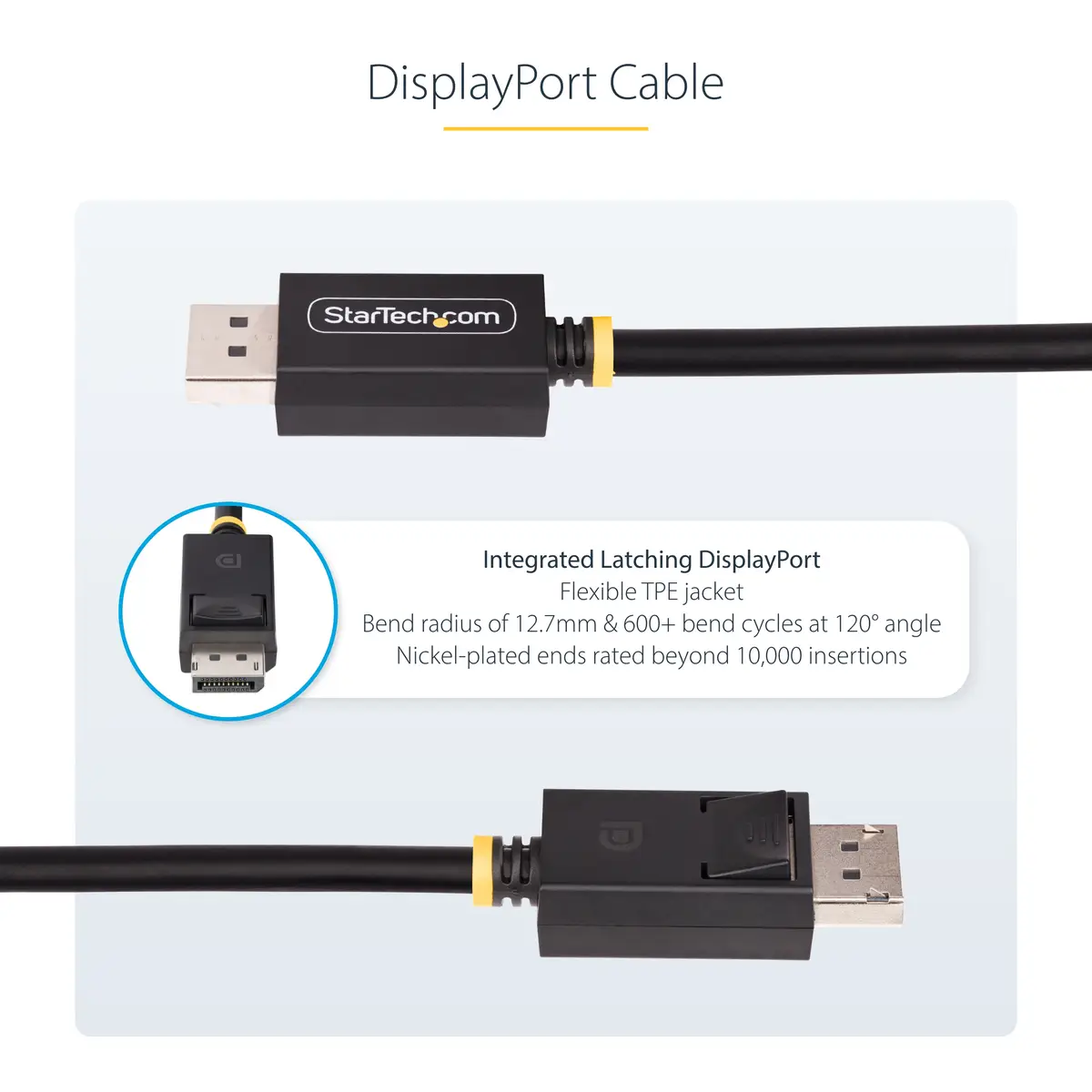 StarTech 1m DisplayPort 2.1 Kabel, VESA-zertifiziert DP80 DisplayPort Kabel, UHBR20/HDR/DSC 1.2a/HDCP 2.2, 16K/8K 60Hz, DP Kabel