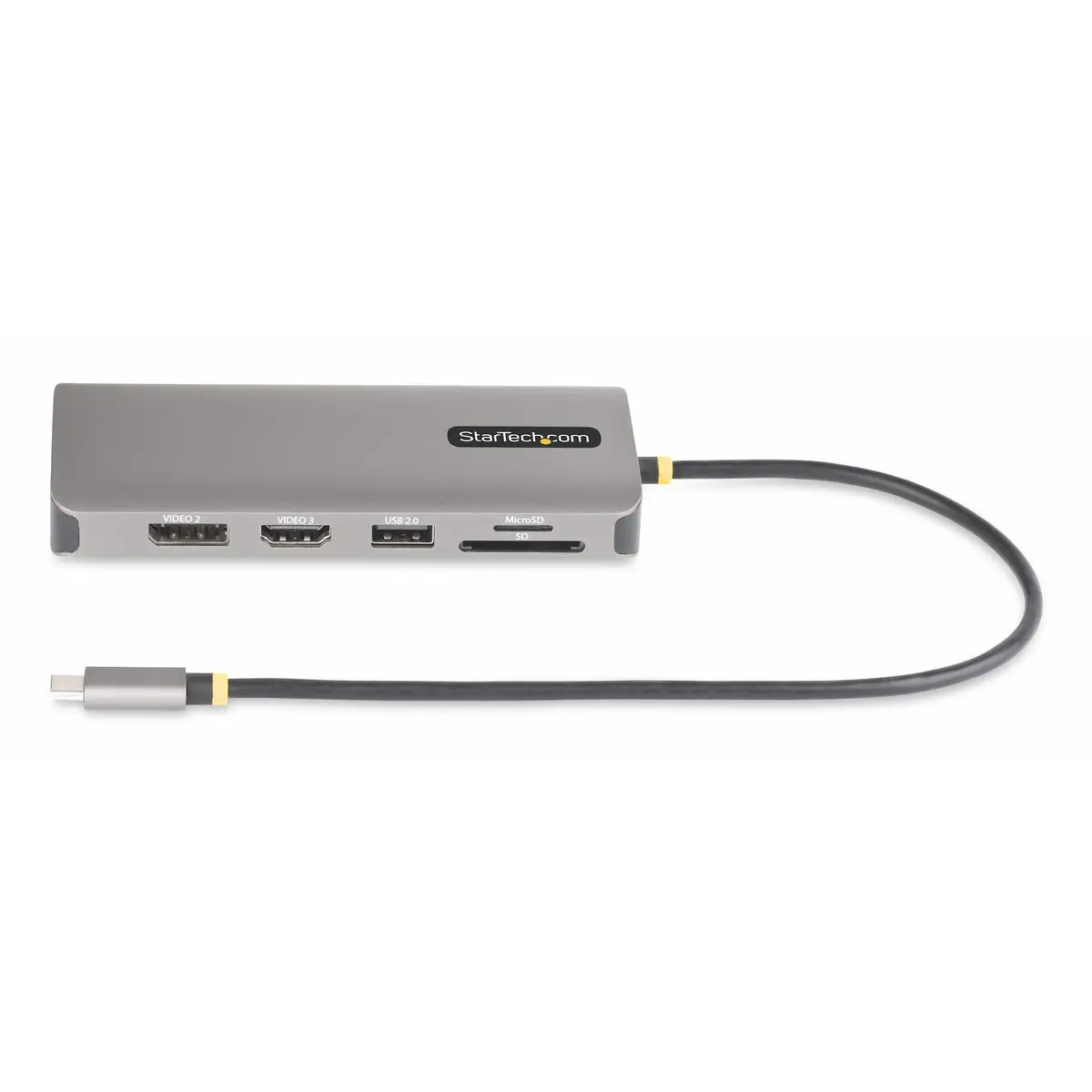 StarTech Drei Monitor USB-C Multiport Adapter, 2x 4K 60Hz + 4K 30Hz HDMI & DP, 4x USB-A Hub, 100W PD, GbE, Laptop Dockingstation
