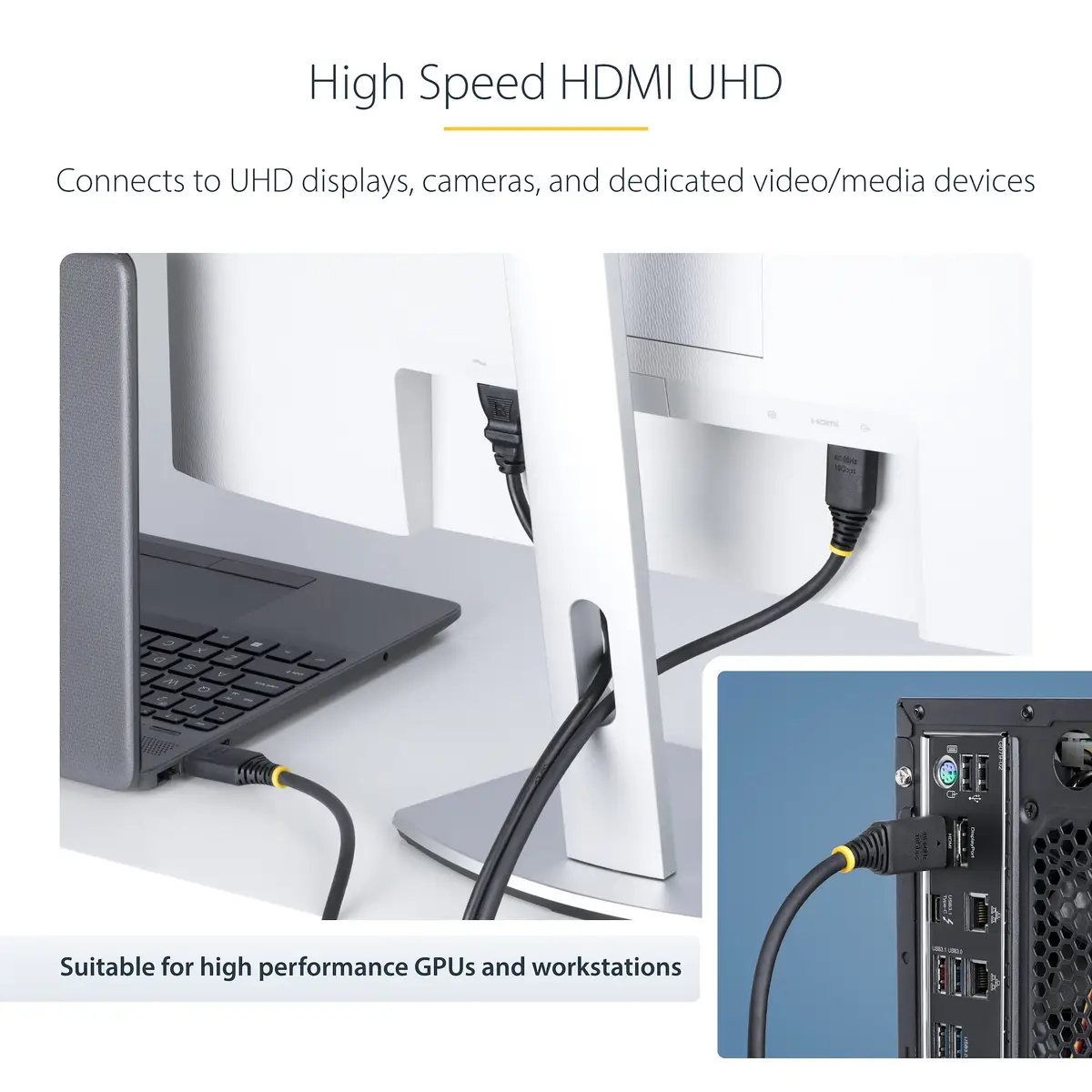 StarTech 10m Aktives High Speed HDMI Kabel, 4K 60Hz/1440p 144Hz, 18Gbps, UHD HDMI 2.0 Arc Kabel, für TV, Monitor und PC