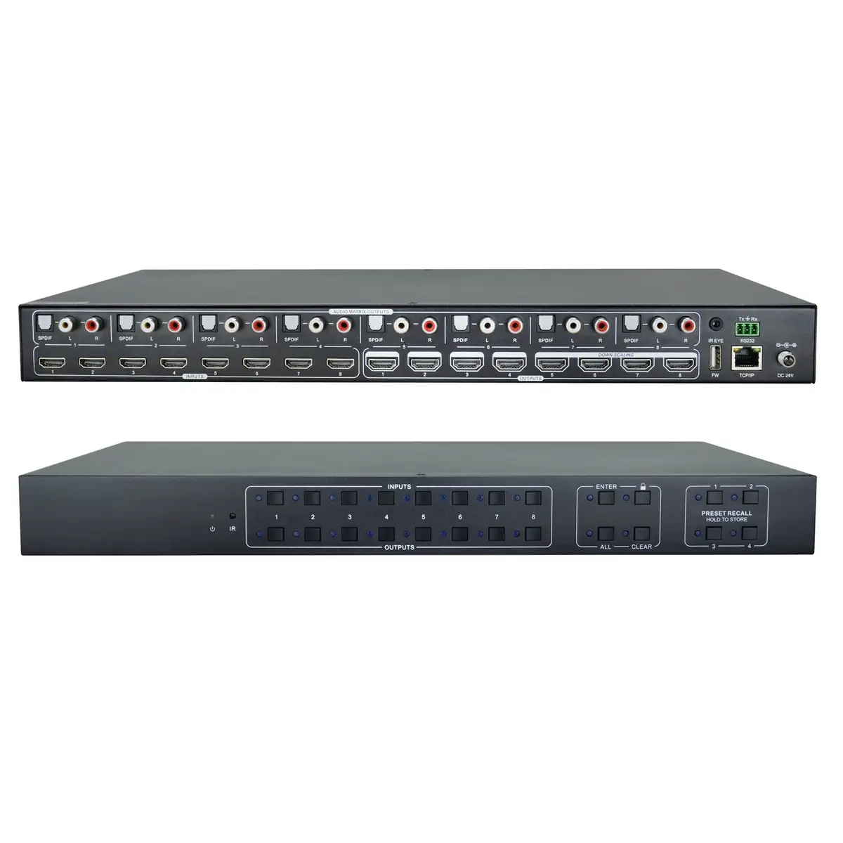 VLHDMIMAT8X8 AV-Matrix-Umschalter 3840x2160 Pixel 18 Gbit/s Gigabit Ethernet PCM 4:4:4