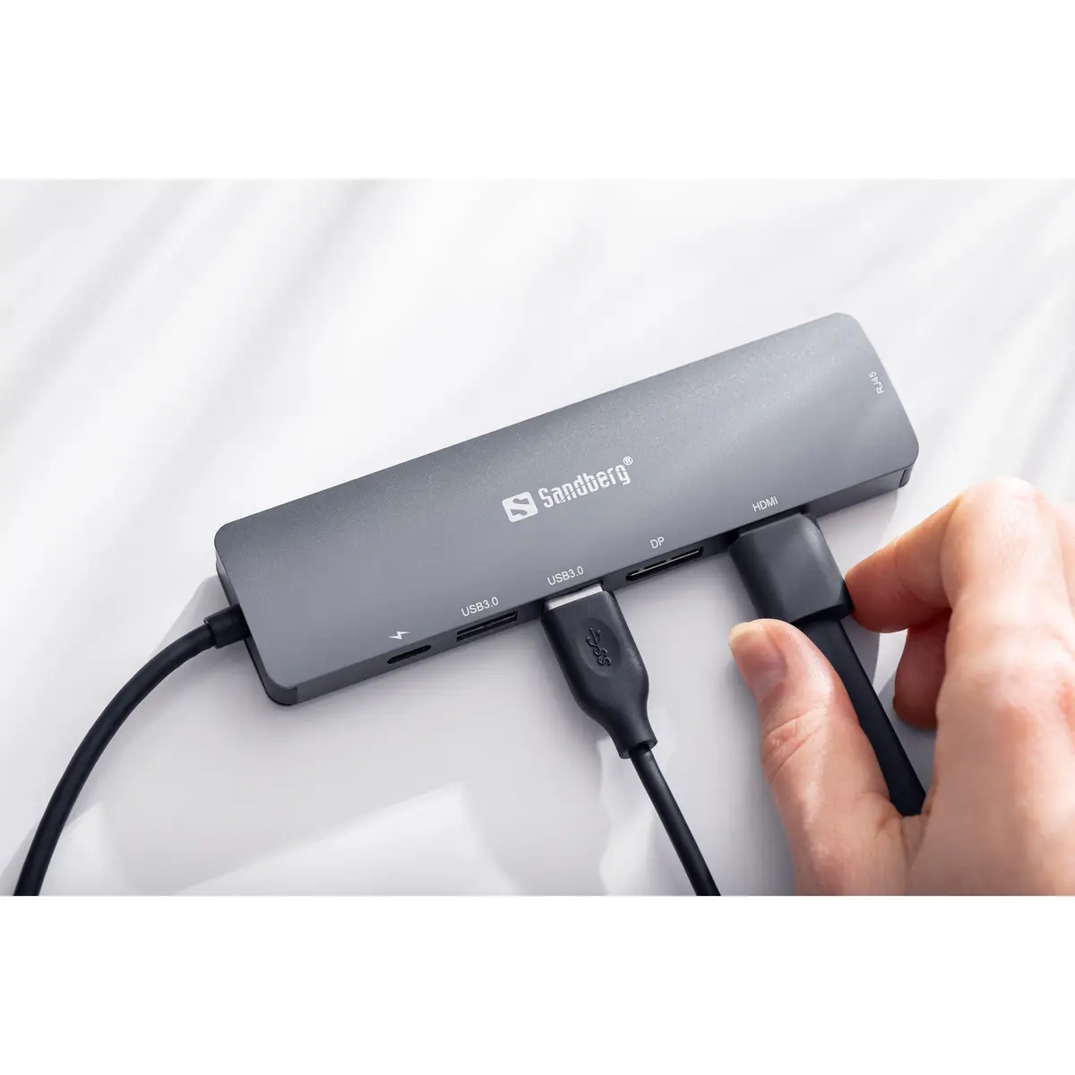 Dockingstation USB-C HDMI DP 100Mb LAN