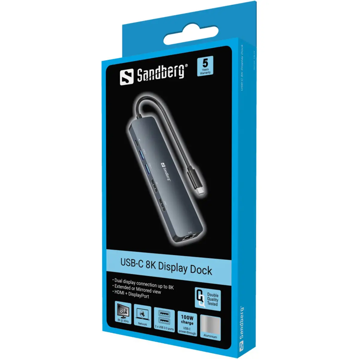 Dockingstation USB-C HDMI DP 100Mb LAN